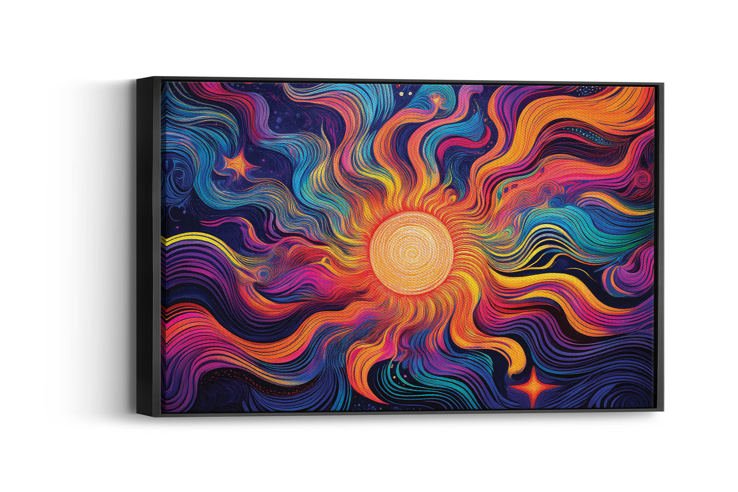 Cosmic Bloom โ Psychedelic Vibes: Psychedelic 60s Art - Retro Hippie Decor