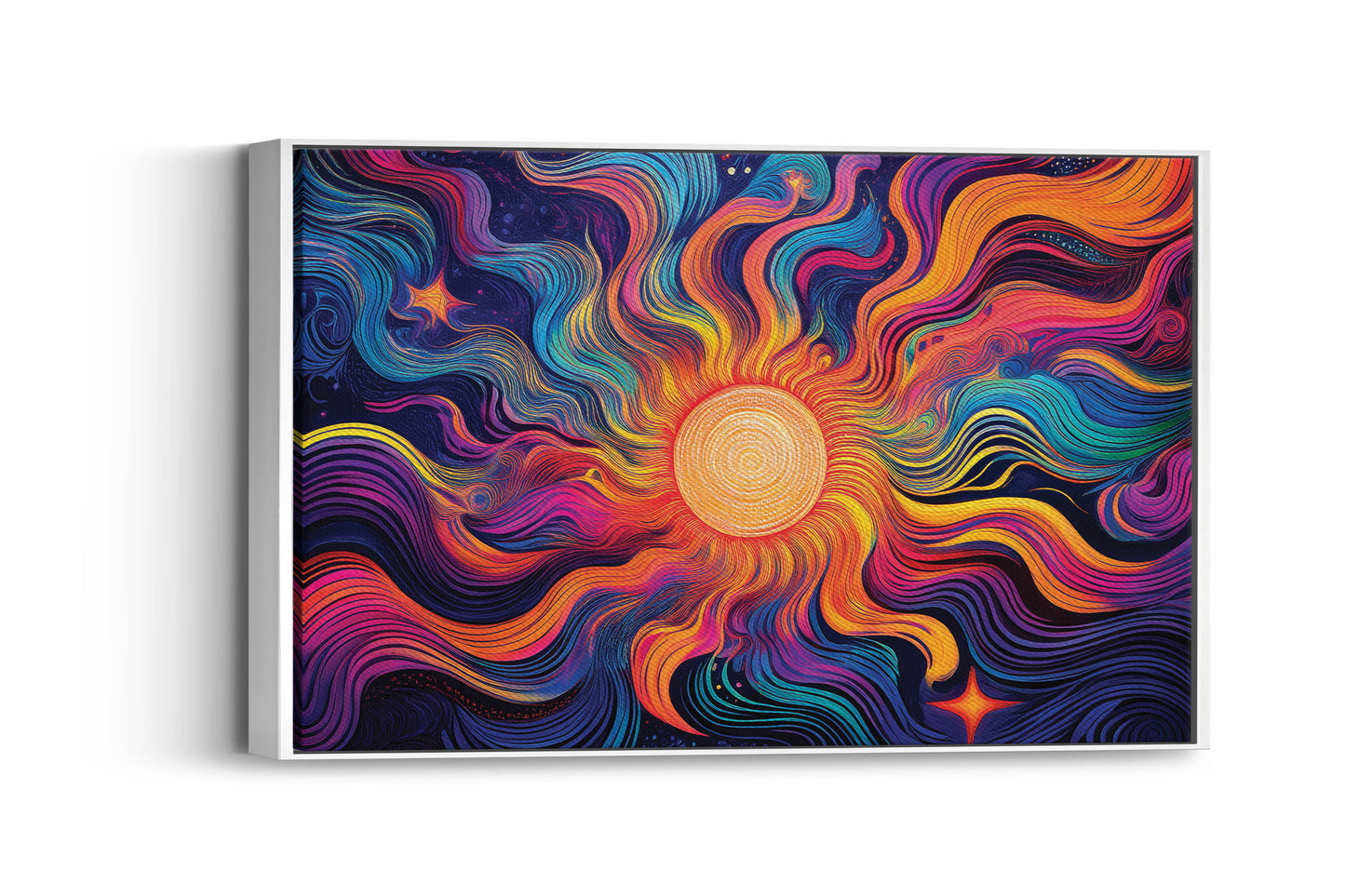 Cosmic Bloom โ Psychedelic Vibes: Psychedelic 60s Art - Retro Hippie Decor