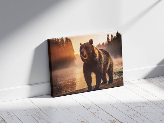 Wildheart – Bear at Rest: Brown Bear Art - Powerful Animal Wall Hanging