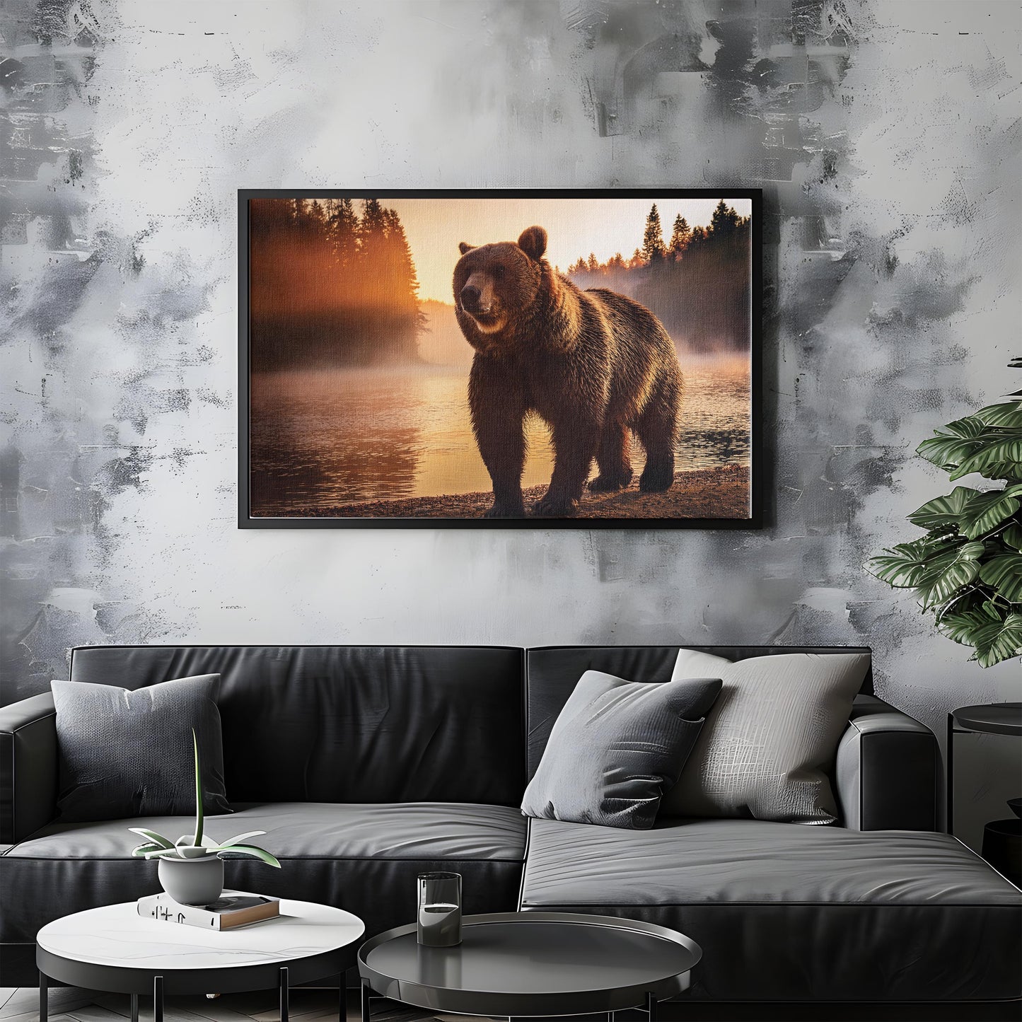 Wildheart – Bear at Rest: Brown Bear Art - Powerful Animal Wall Hanging