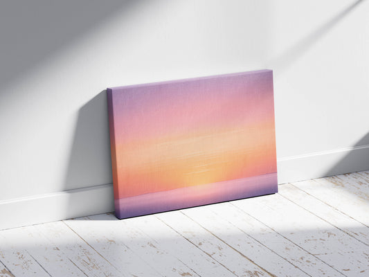 Sundown Softness – Minimalist Sky Canvas