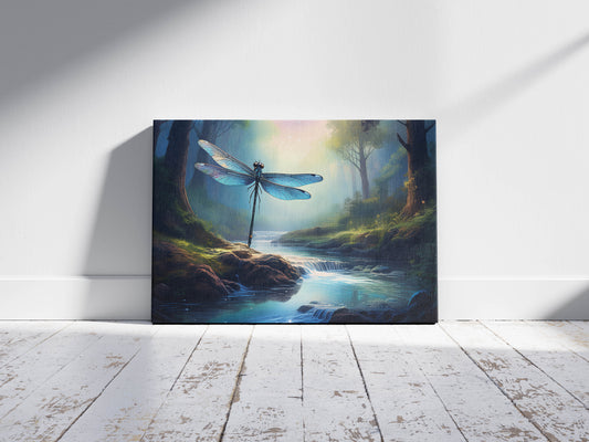 Breeze & Wings – Tranquil Hover: Atmospheric Forest Dragonfly Decor