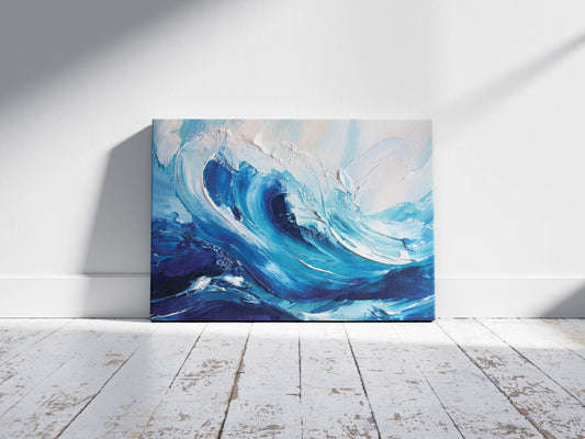 Indigo Tide – Deep Blue Ocean Abstract