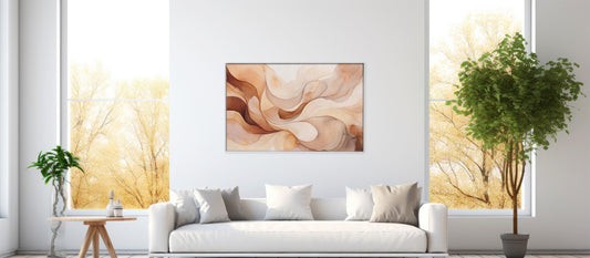 Clay & Cloud – Earthy Watercolor Canvas