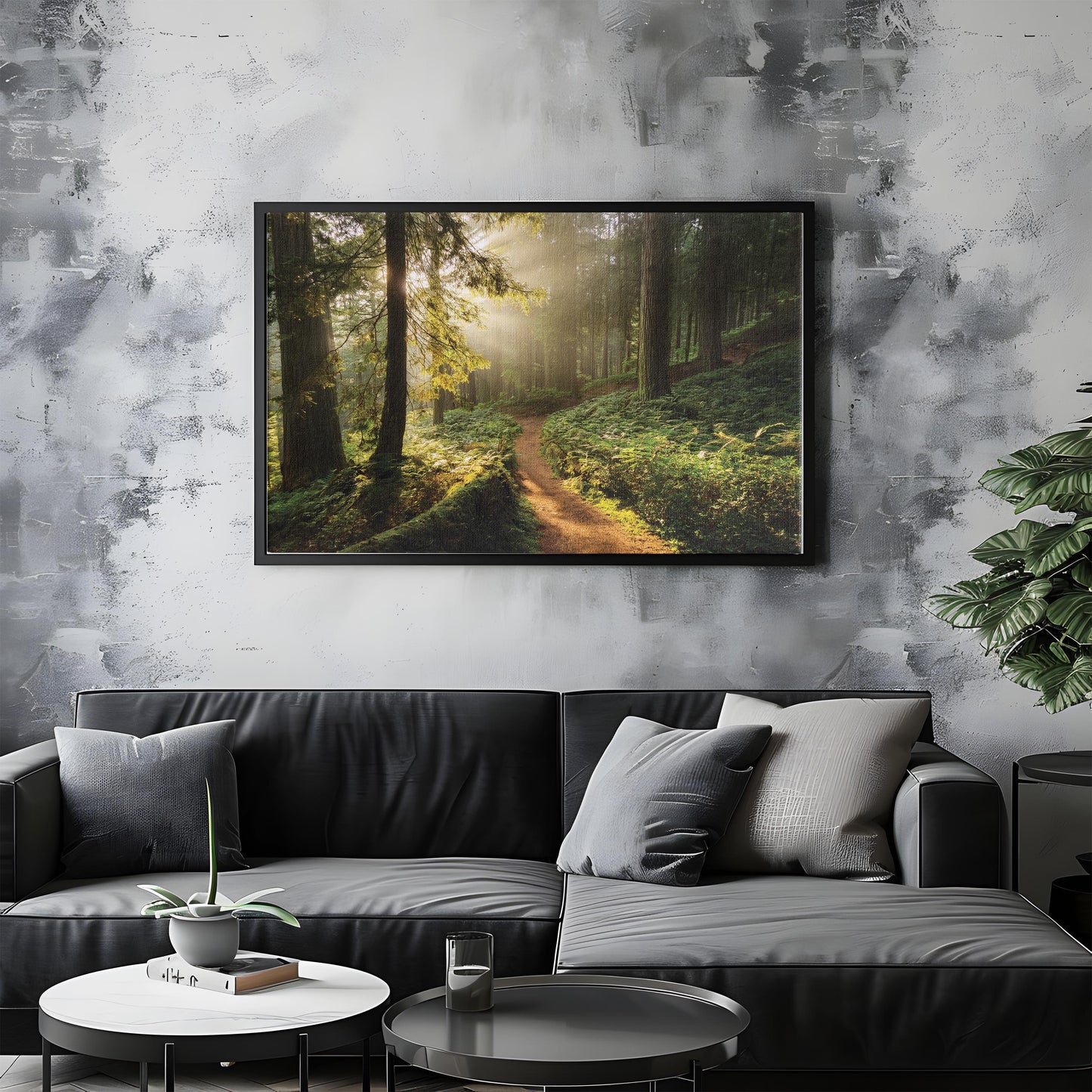 Golden Trail โ Serene Forest Print