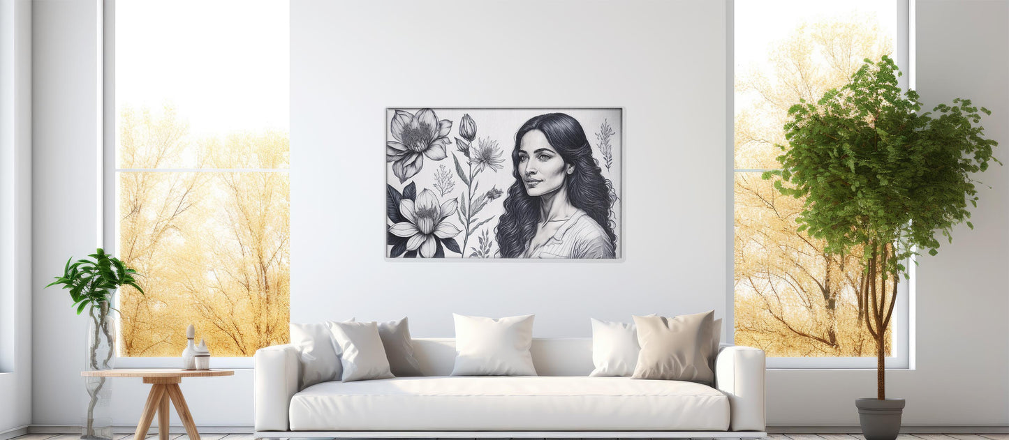 Fleur de Line – Delicate Flower Drawing