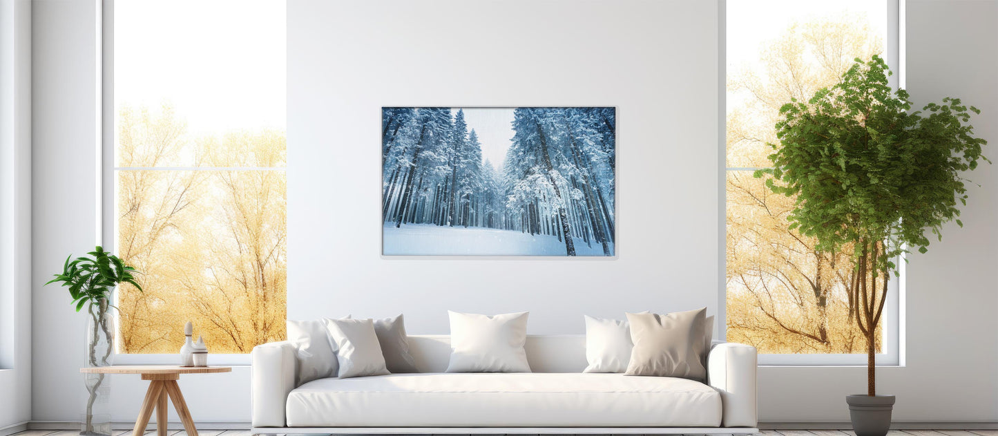 Silent Snow – Winter Pine Forest Print