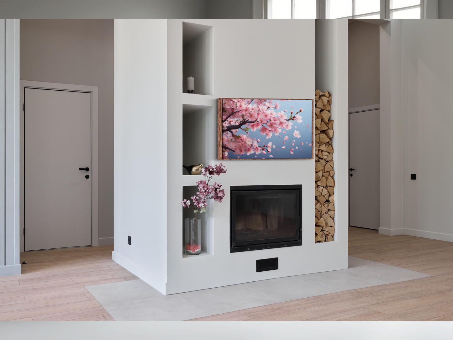 Pink Petals – Flowering Tree Canvas