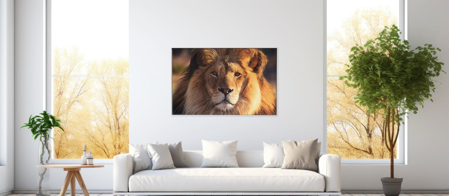 King’s Gaze – Majestic Lion Wall Art