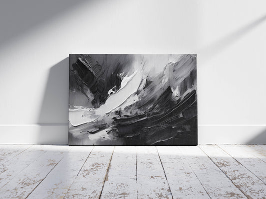 Raw Energy – Black & White Expressionist Art