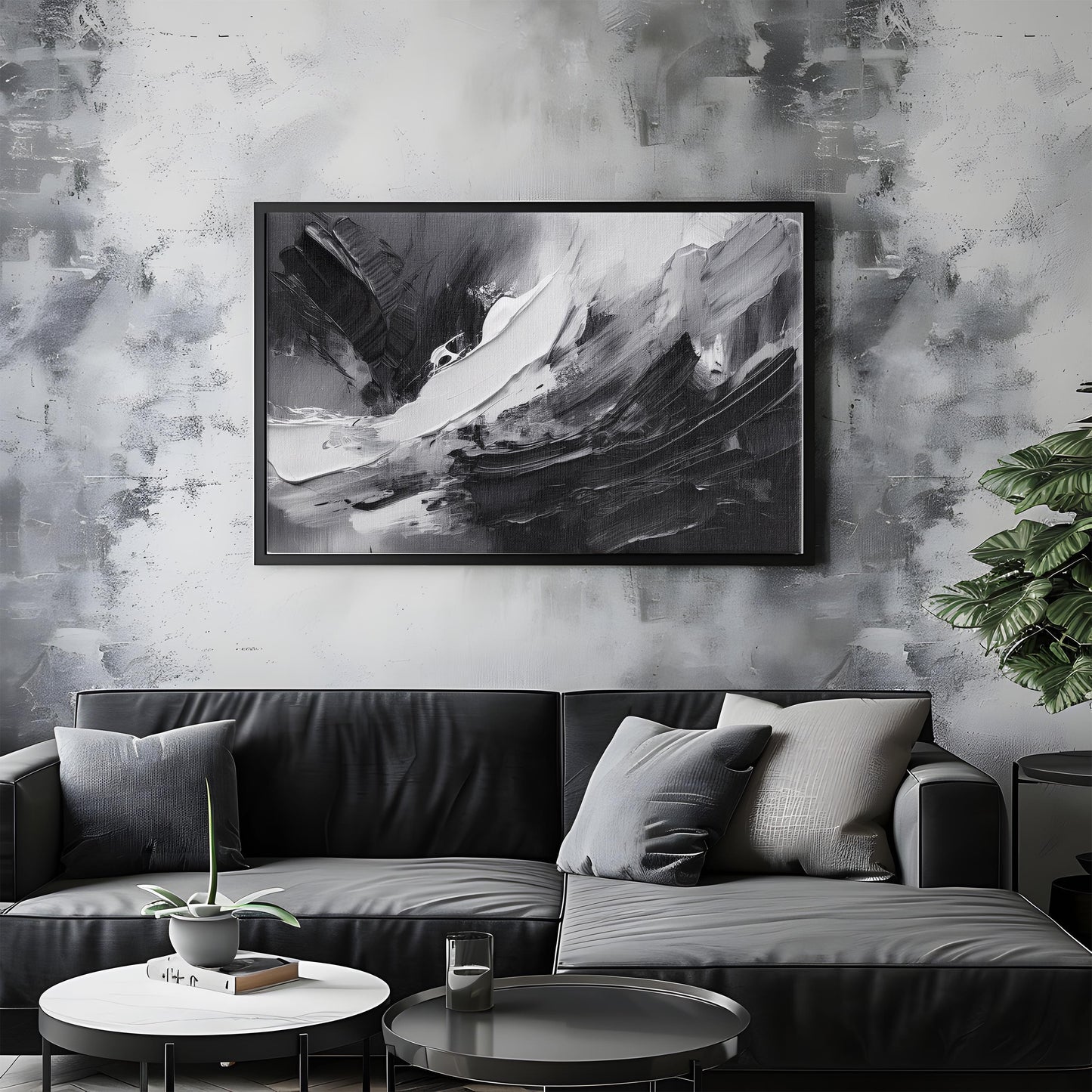 Raw Energy – Black & White Expressionist Art