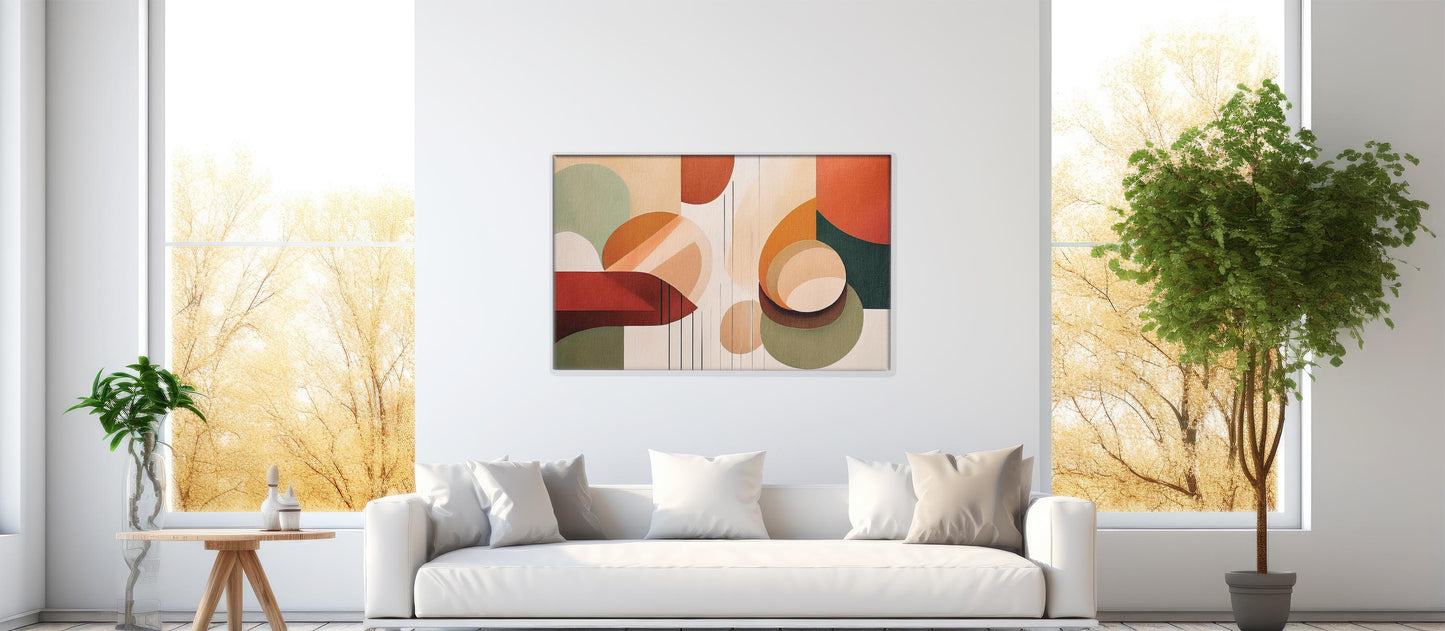Natural Harmony โ Color Block Minimalist Print