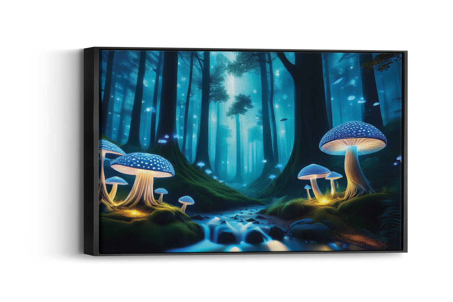 Glowgrove – Enchanted Forest Light: Fairy Mushroom Art - Magical Forest Scene