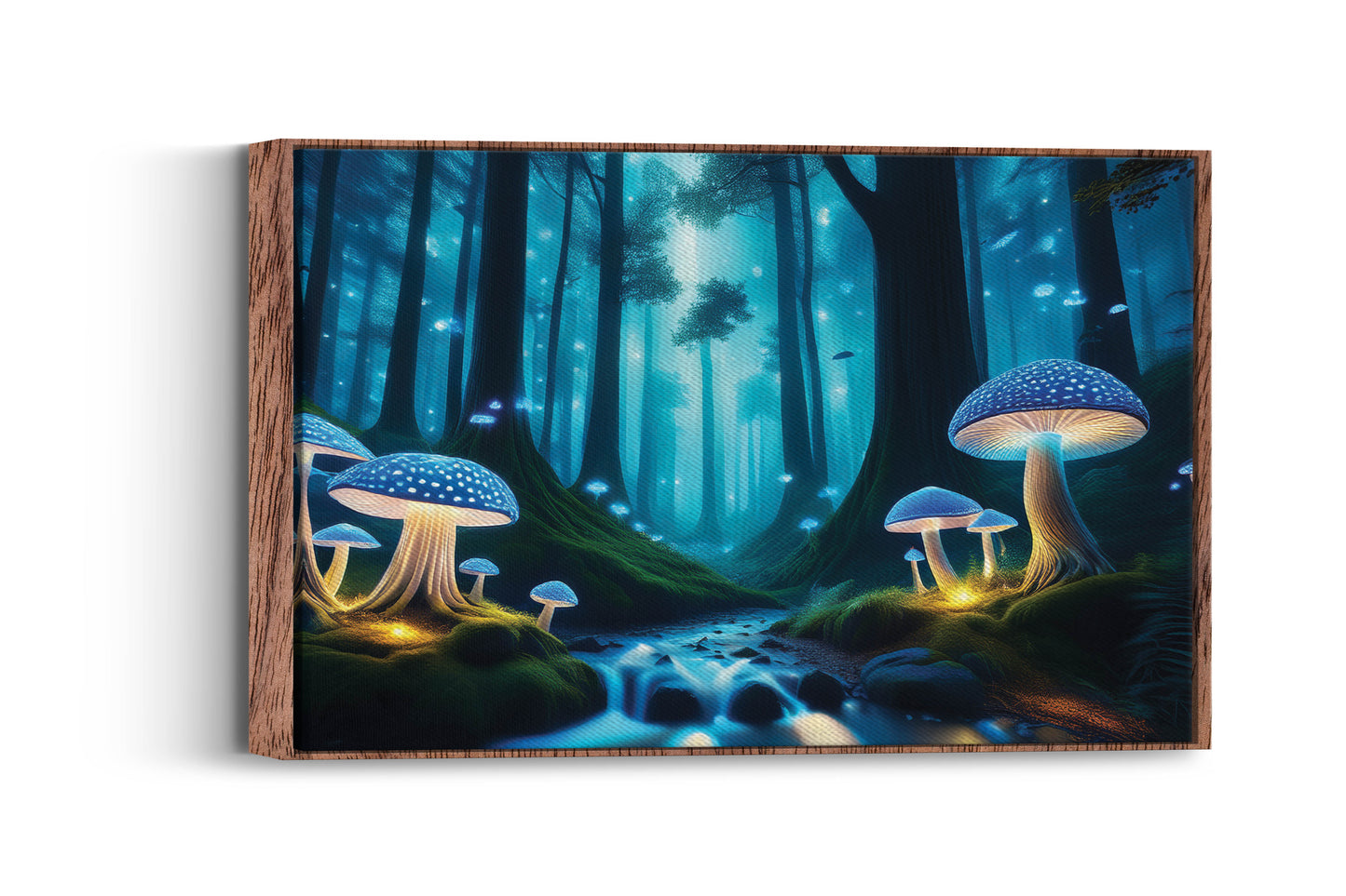 Glowgrove – Enchanted Forest Light: Fairy Mushroom Art - Magical Forest Scene