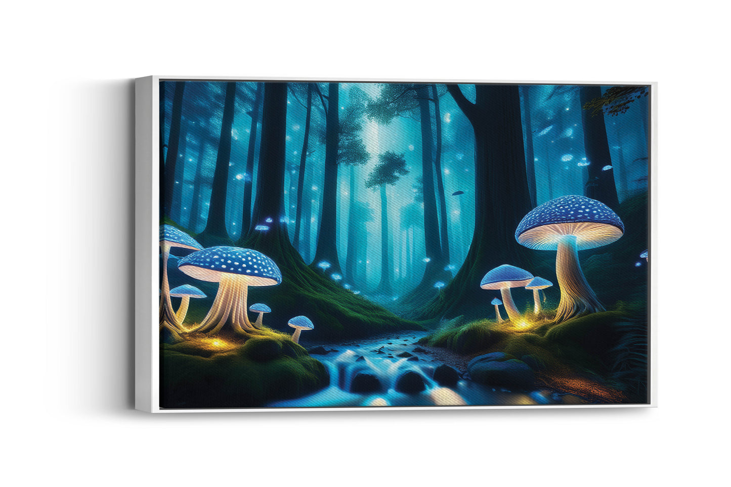 Glowgrove – Enchanted Forest Light: Fairy Mushroom Art - Magical Forest Scene