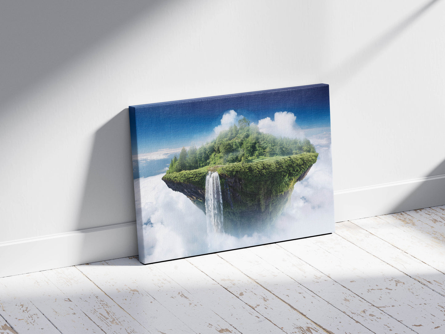 The Falls of Skyland: Floating Island Art - Surreal Landscape