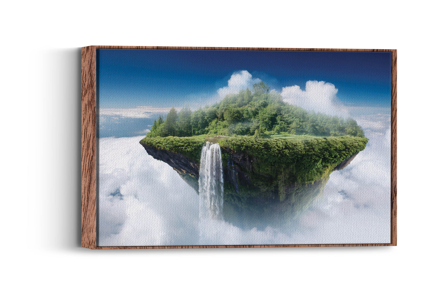 The Falls of Skyland: Floating Island Art - Surreal Landscape