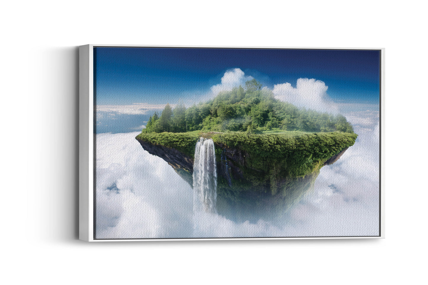The Falls of Skyland: Floating Island Art - Surreal Landscape