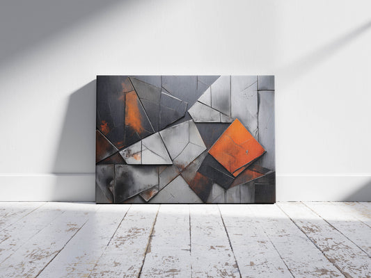 Urban Grit – Metal & Concrete Vibes: Industrial Texture Art - Metal Concrete Print