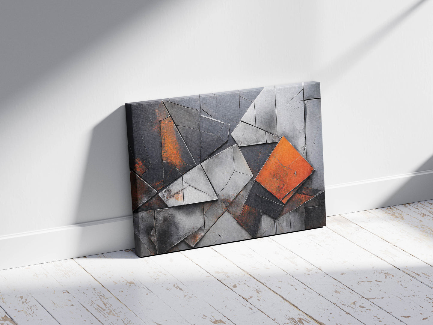 Urban Grit โ Metal & Concrete Vibes: Industrial Texture Art - Metal Concrete Print