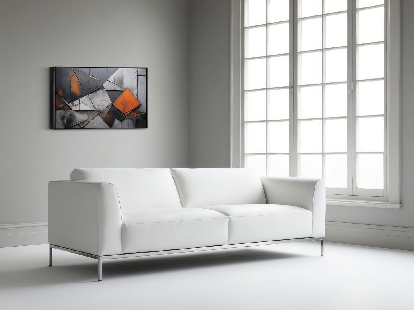 Urban Grit โ Metal & Concrete Vibes: Industrial Texture Art - Metal Concrete Print
