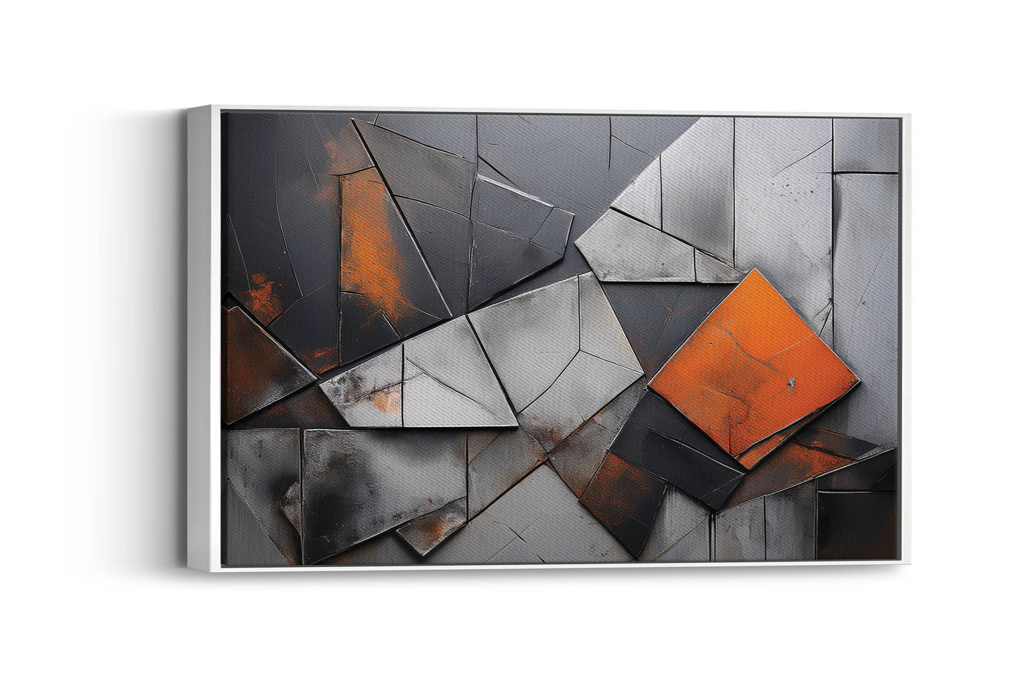 Urban Grit โ Metal & Concrete Vibes: Industrial Texture Art - Metal Concrete Print