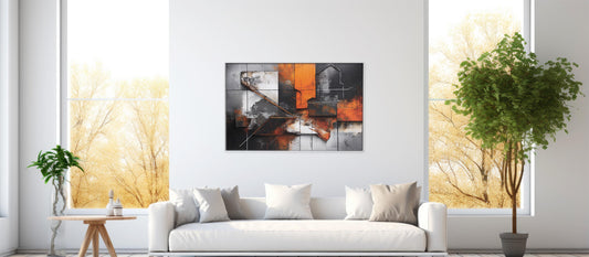 Concrete Echo – Modern Edge: Industrial Texture Art - Metal Concrete Print