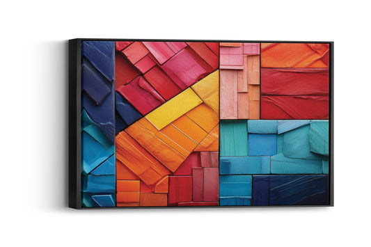 Bold Vibrant Geometric Lines – Elevate Your Space with Striking Abstract Art