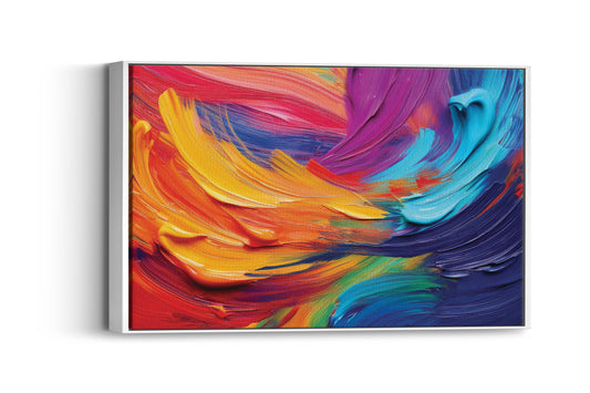 Bold Vibrant Splash - Dynamic abstract brush strokes in vibrant and bold colors
