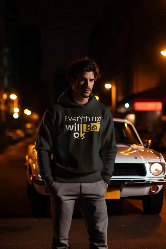 Motivational Shirt - Everything Will Be OK, Yellow & White 4