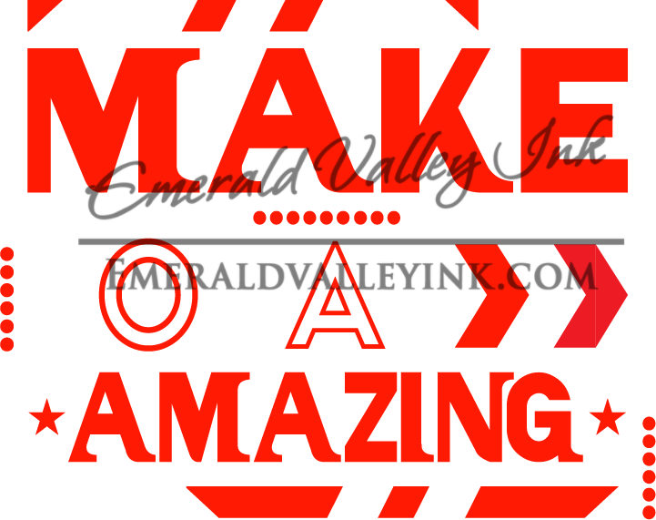 Motivational Shirt - Make Today Amazing, Red & White