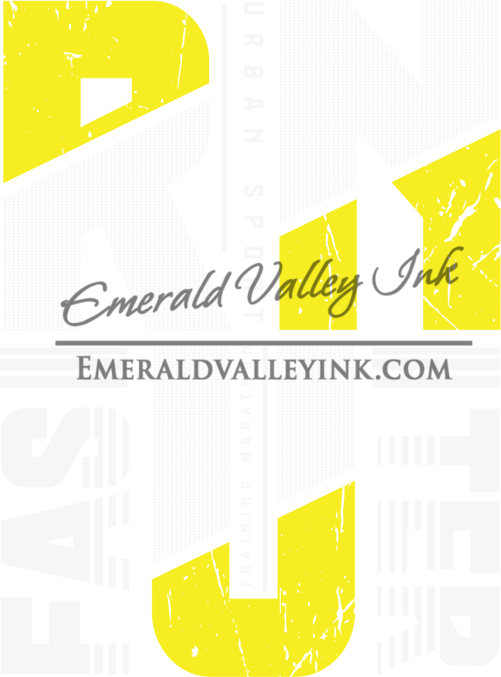 Motivational Shirt - Urban Sport Run Faster, Yellow & White