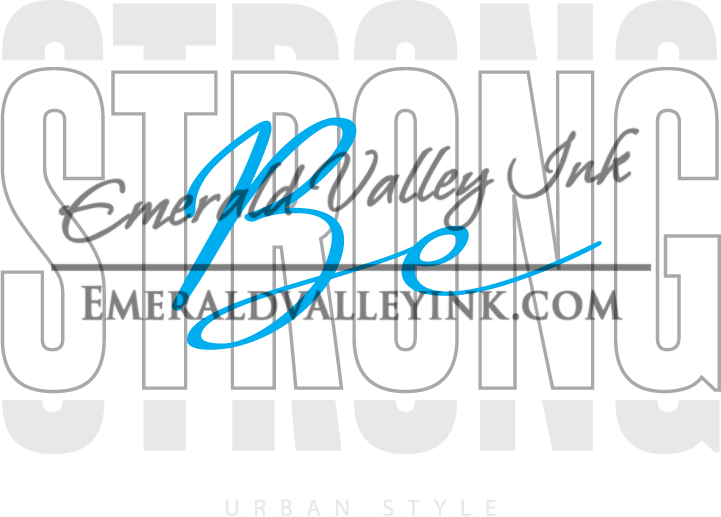 Motivational - Urban Style, Be Strong, Blue & White