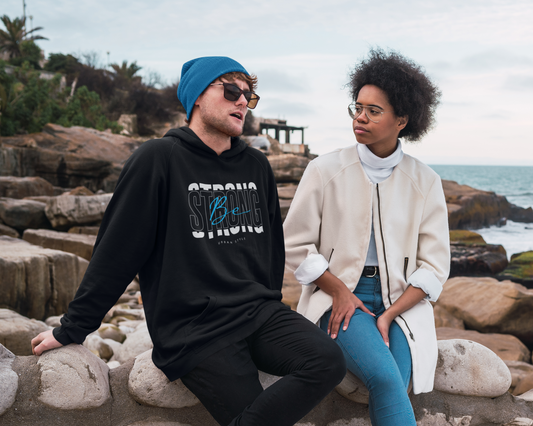 Motivational - Urban Style, Be Strong, Blue & White