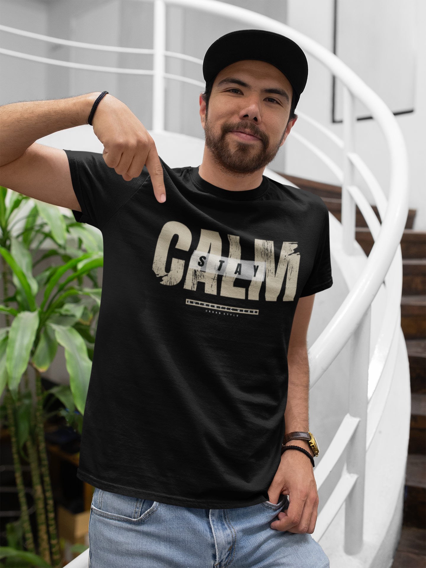 Motivational Shirt - Urban Style, Stay Calm