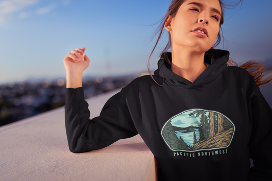 Pacific Northwest - Hand Drawn Line style Art