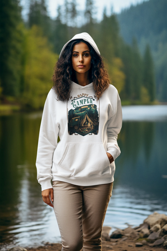 Vintage - Happy Camper White Shirt