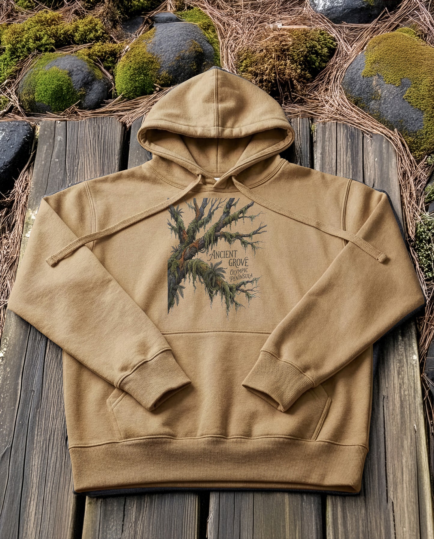 Moss World | Structured Hoodie - sandstone.jpg