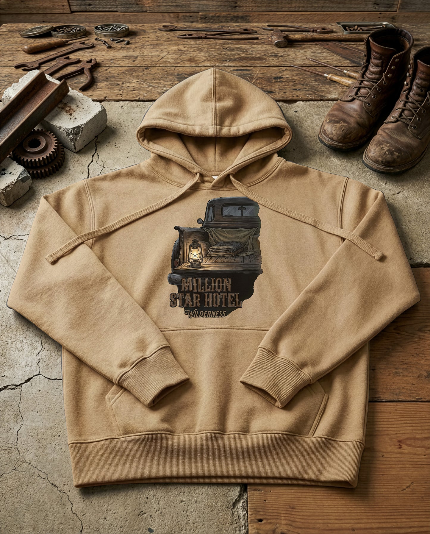 Night Camp | Structured Hoodie - sandstone.jpg