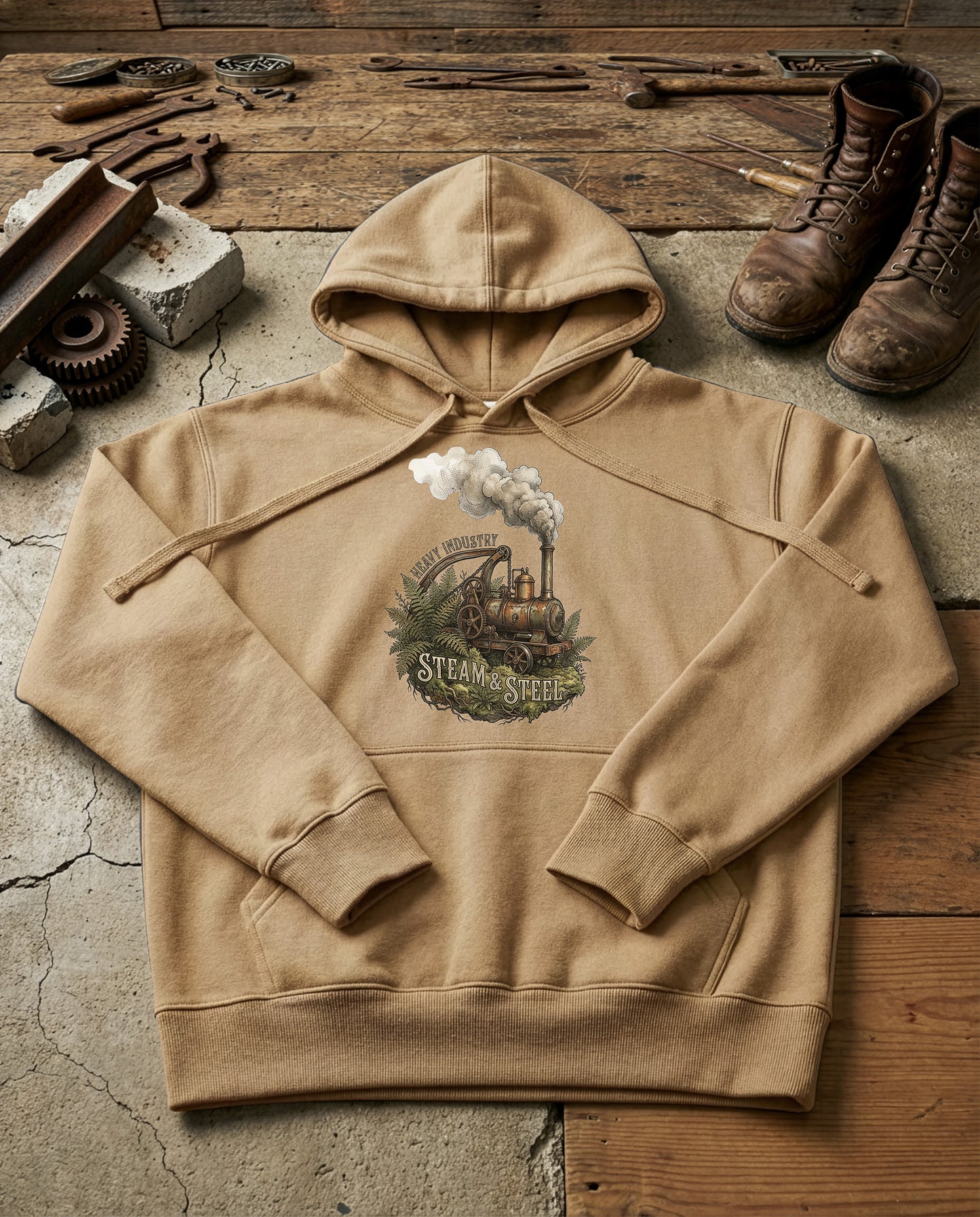 Steam Donkey | Structured Hoodie - sandstone.jpg