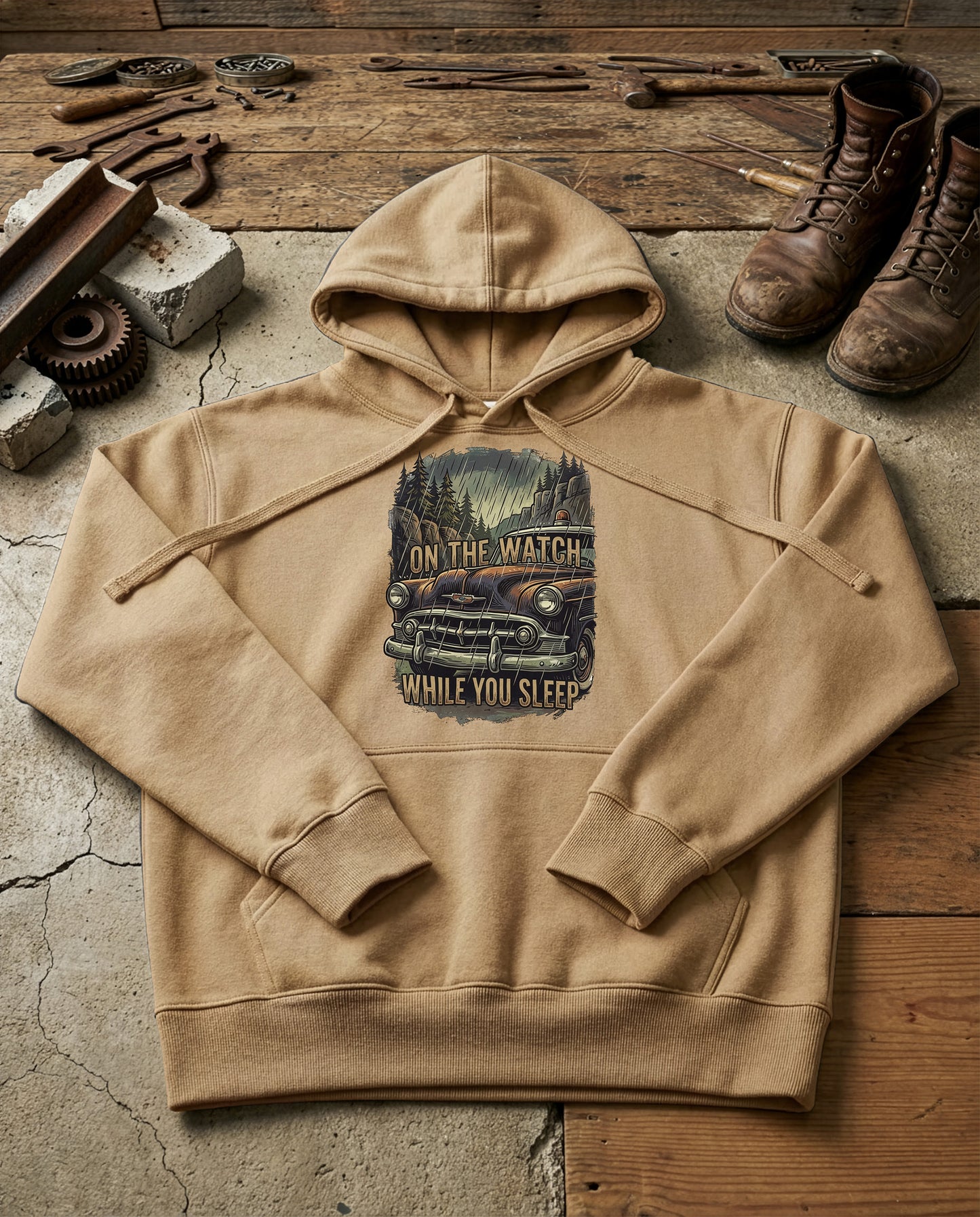 Midnight Patrol | Structured Hoodie - sandstone.jpg
