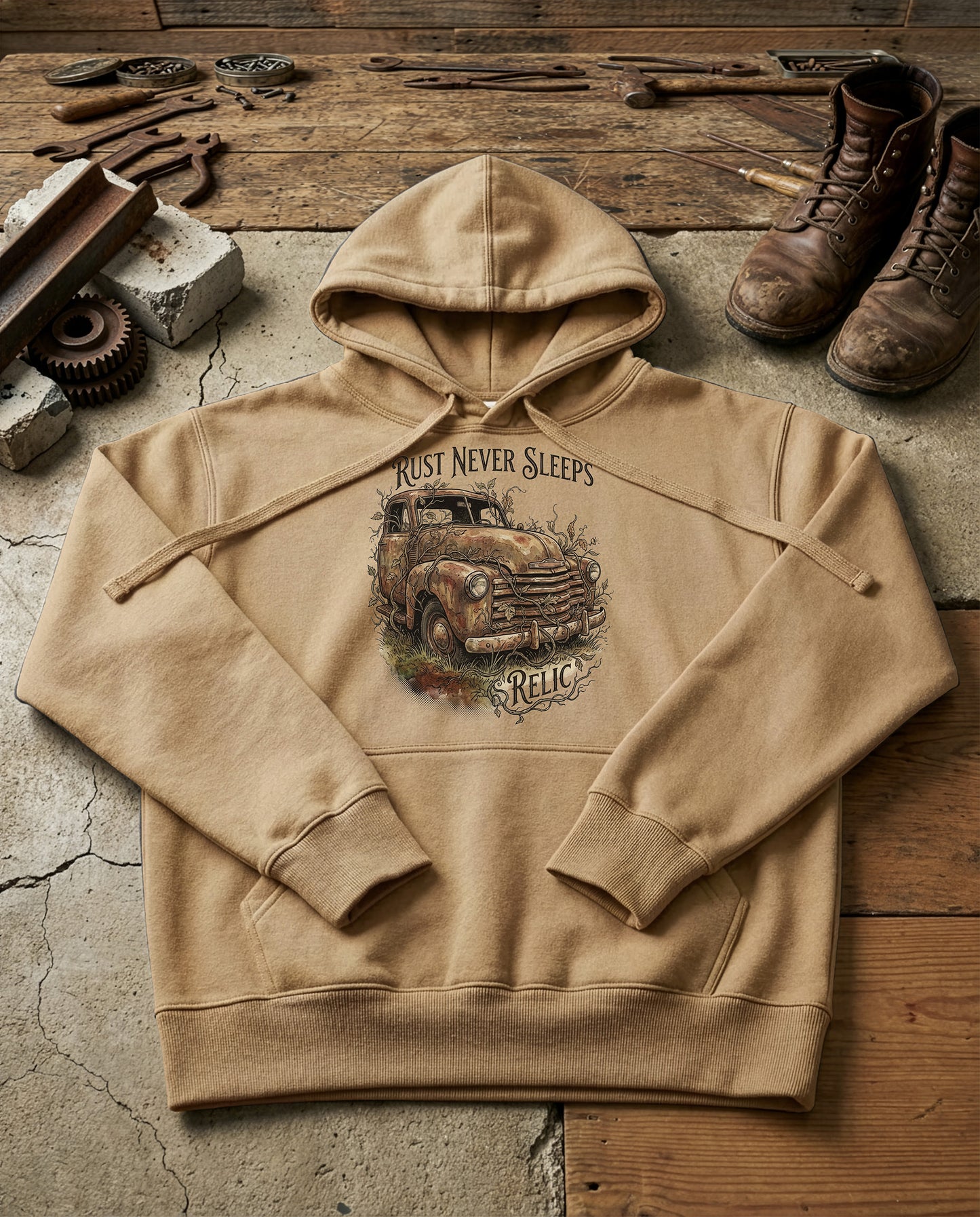 Ghost Rig | Structured Hoodie - sandstone.jpg