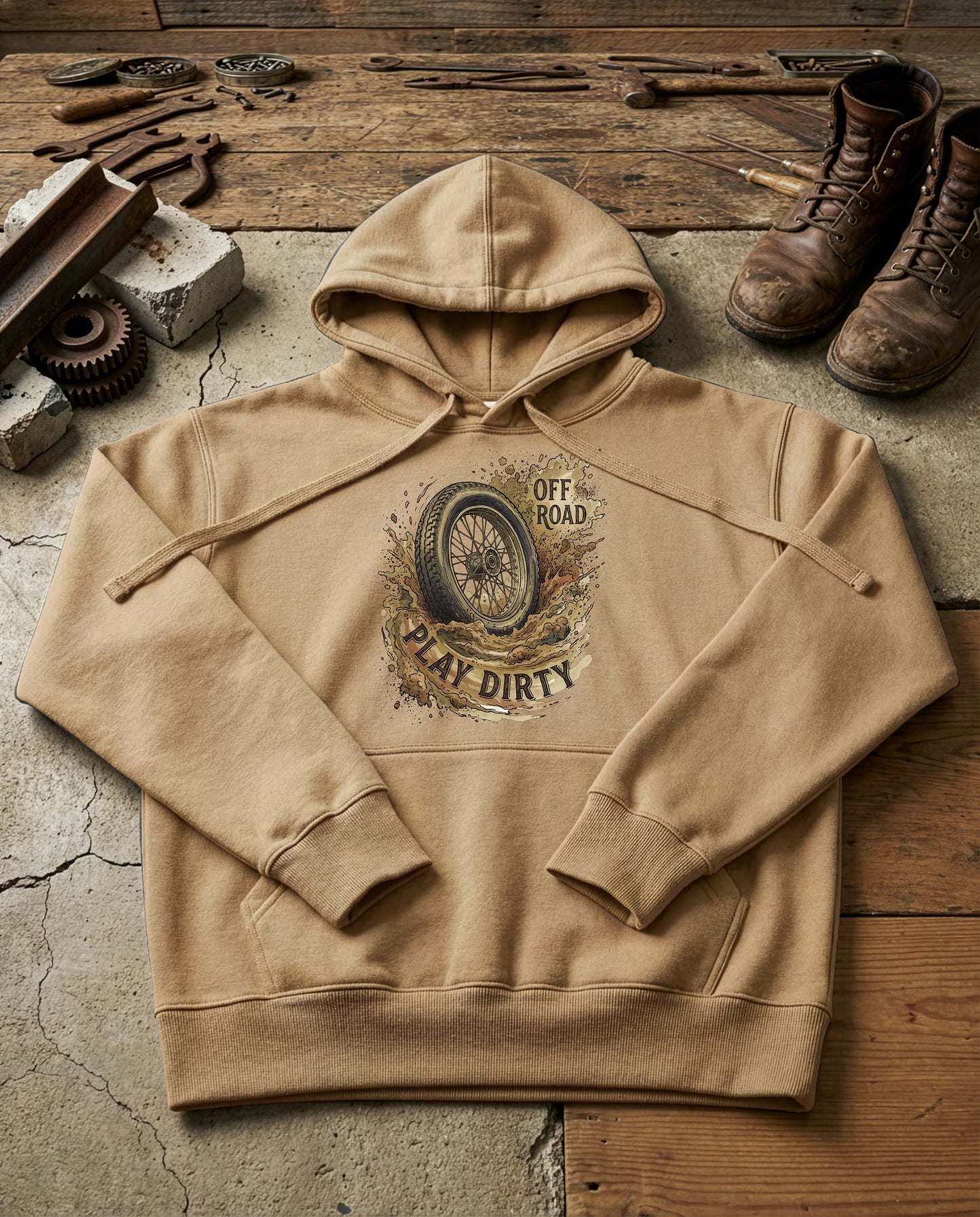 Mud Bog | Structured Hoodie - sandstone.jpg