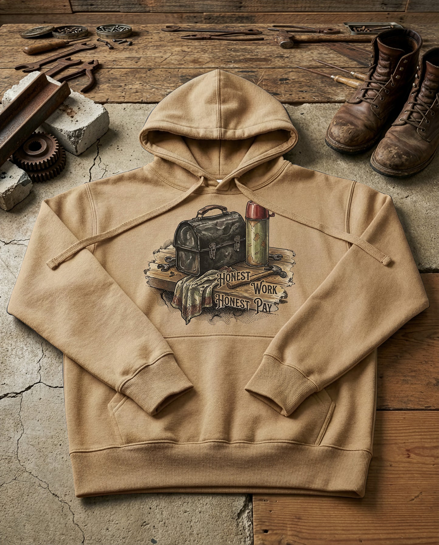 Lunch Pail | Structured Hoodie - sandstone.jpg