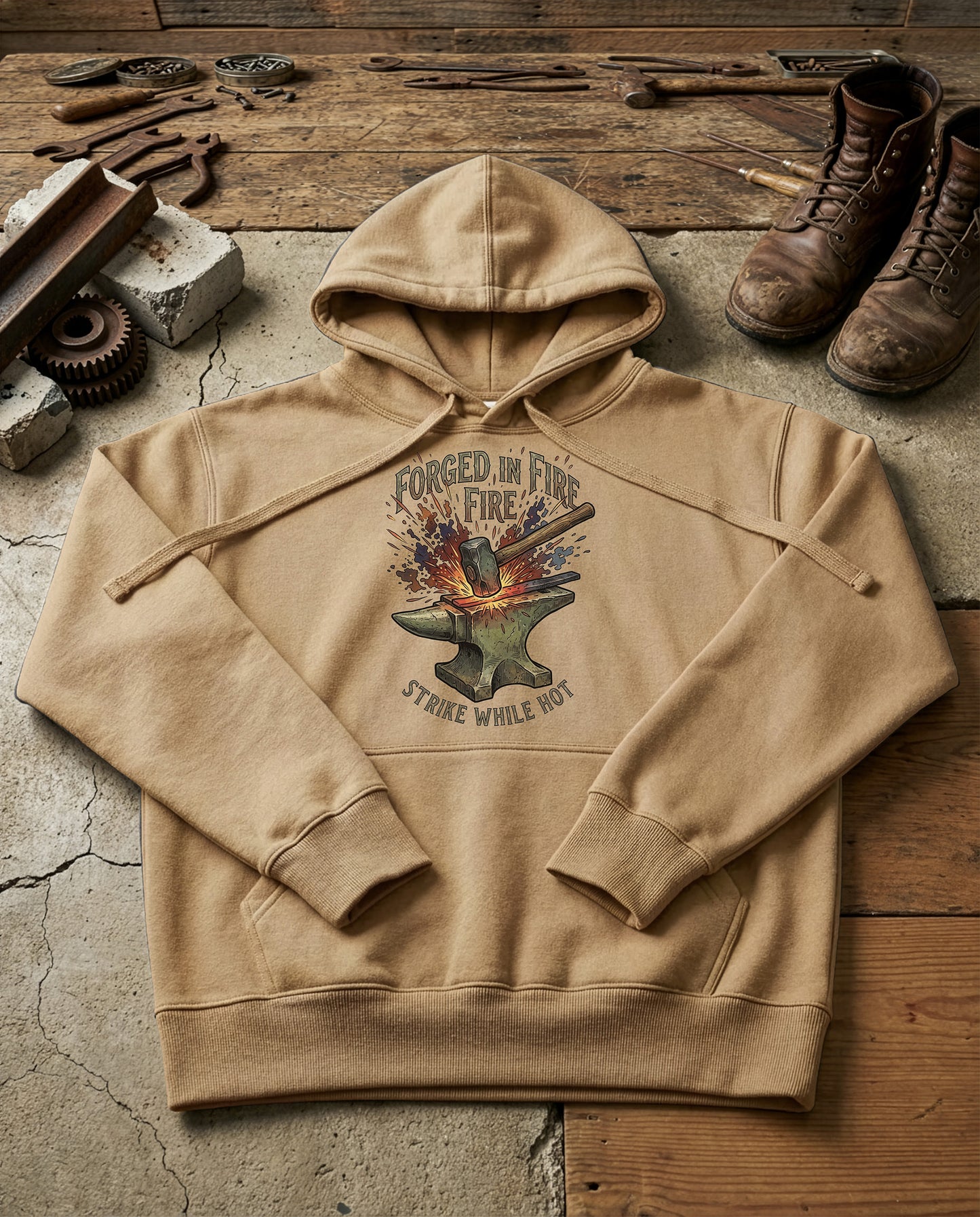 Blacksmith | Structured Hoodie - sandstone.jpg