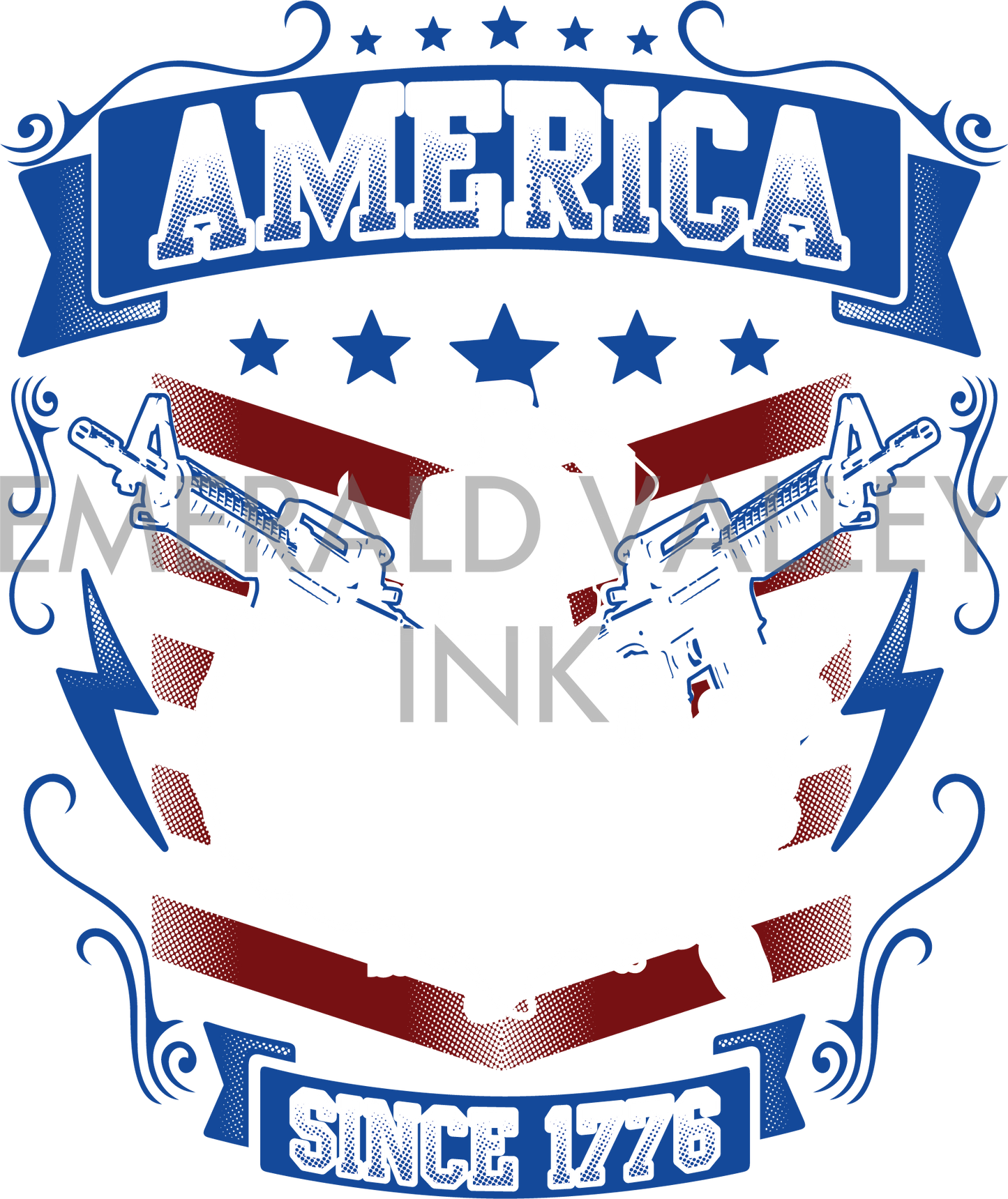 America Map with Rifles