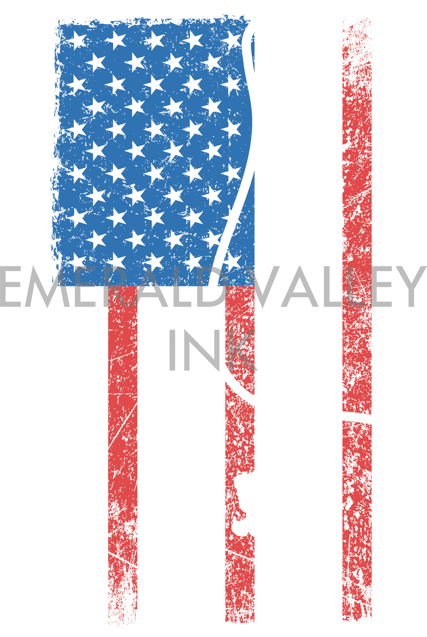 American Flag with a Fishing Rod