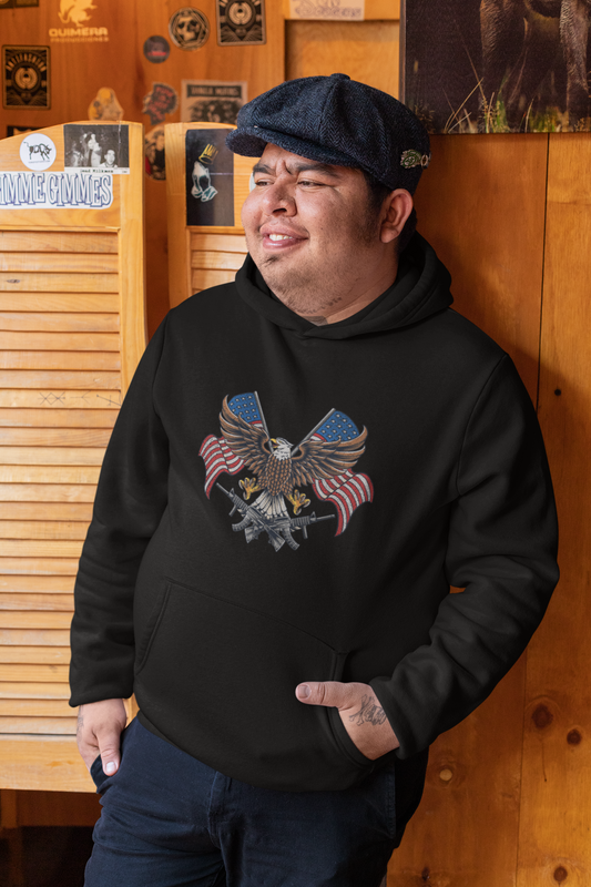 Eagle Flags and rifles