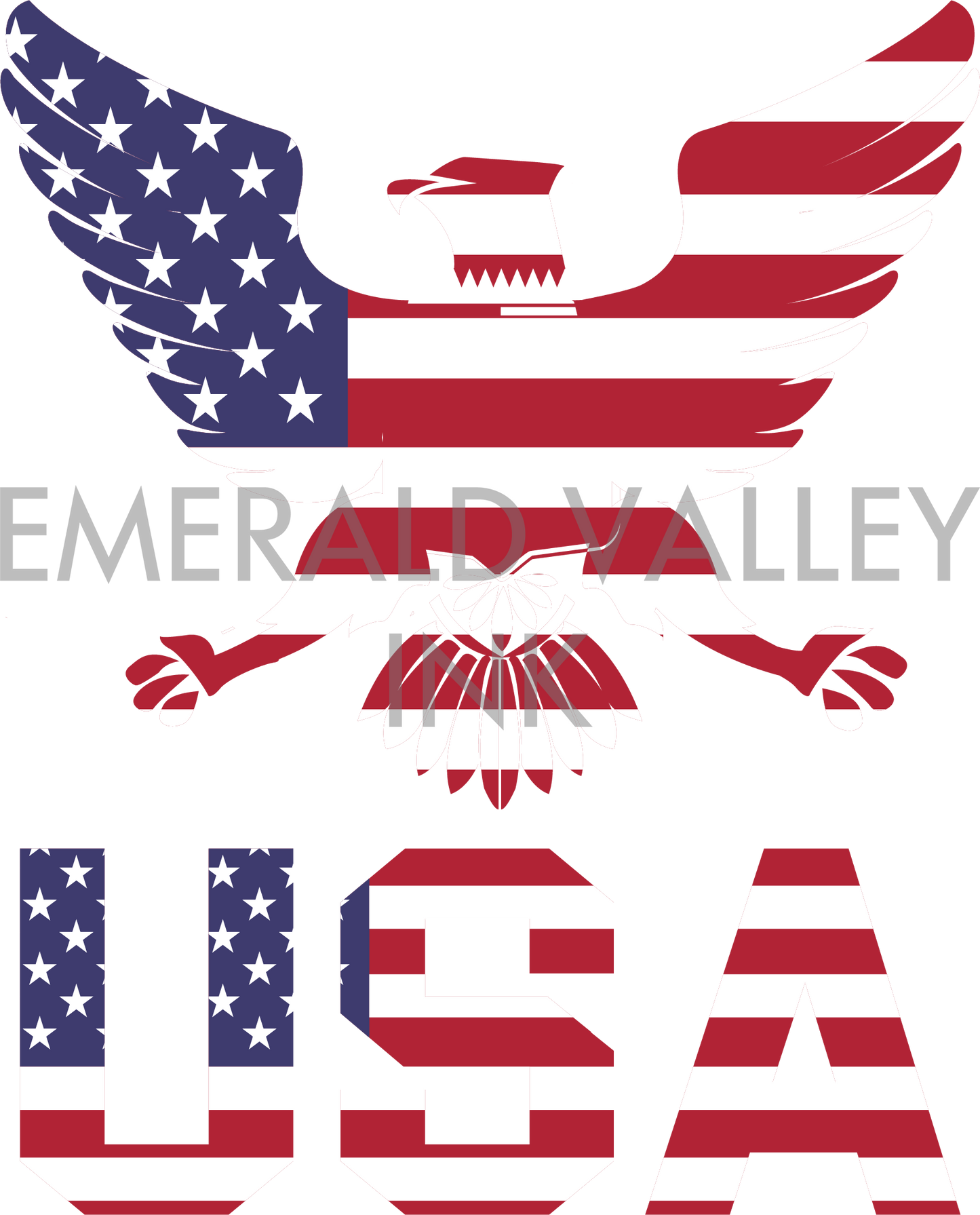 Flag Colored Eagle and USA