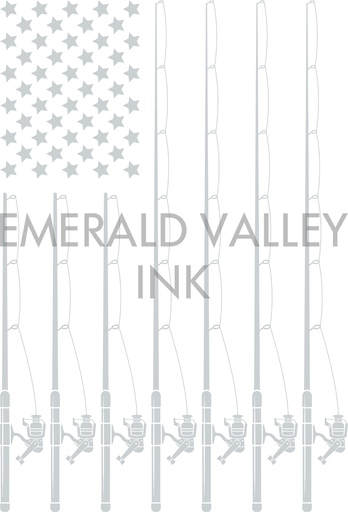 Flag with Fishing Poles for Stripes